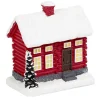Maison pour village de Noël rouge H8,3cm
