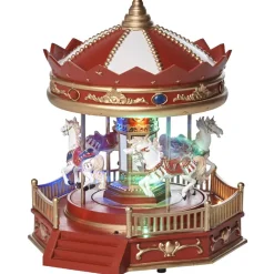 Manège animé lumineux et musical rouge