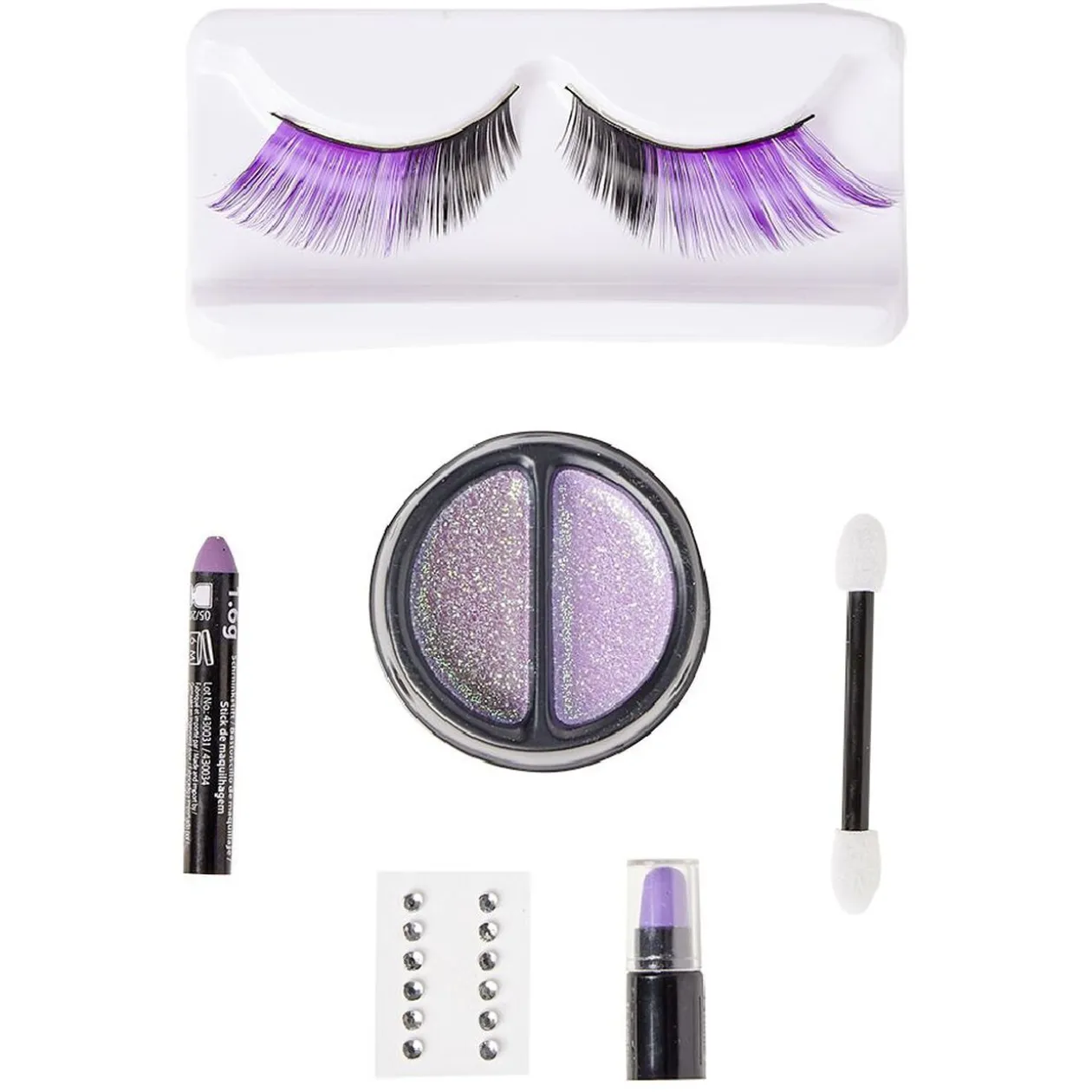 Maquillage de sorcier violet