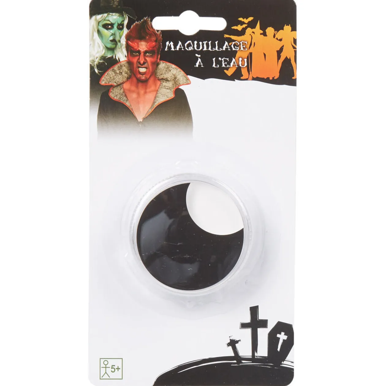 Maquillage fard à l'eau blanc