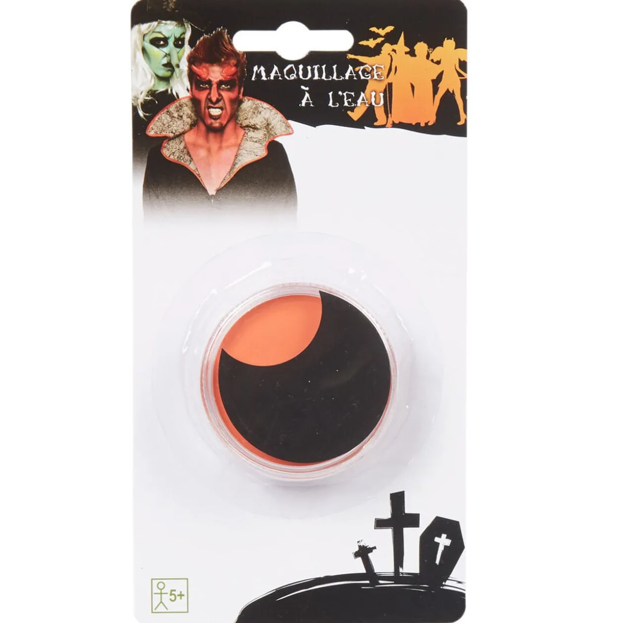 Maquillage fard à l'eau orange