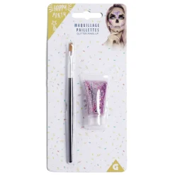 Maquillage paillettes avec pinceau - 4 coloris