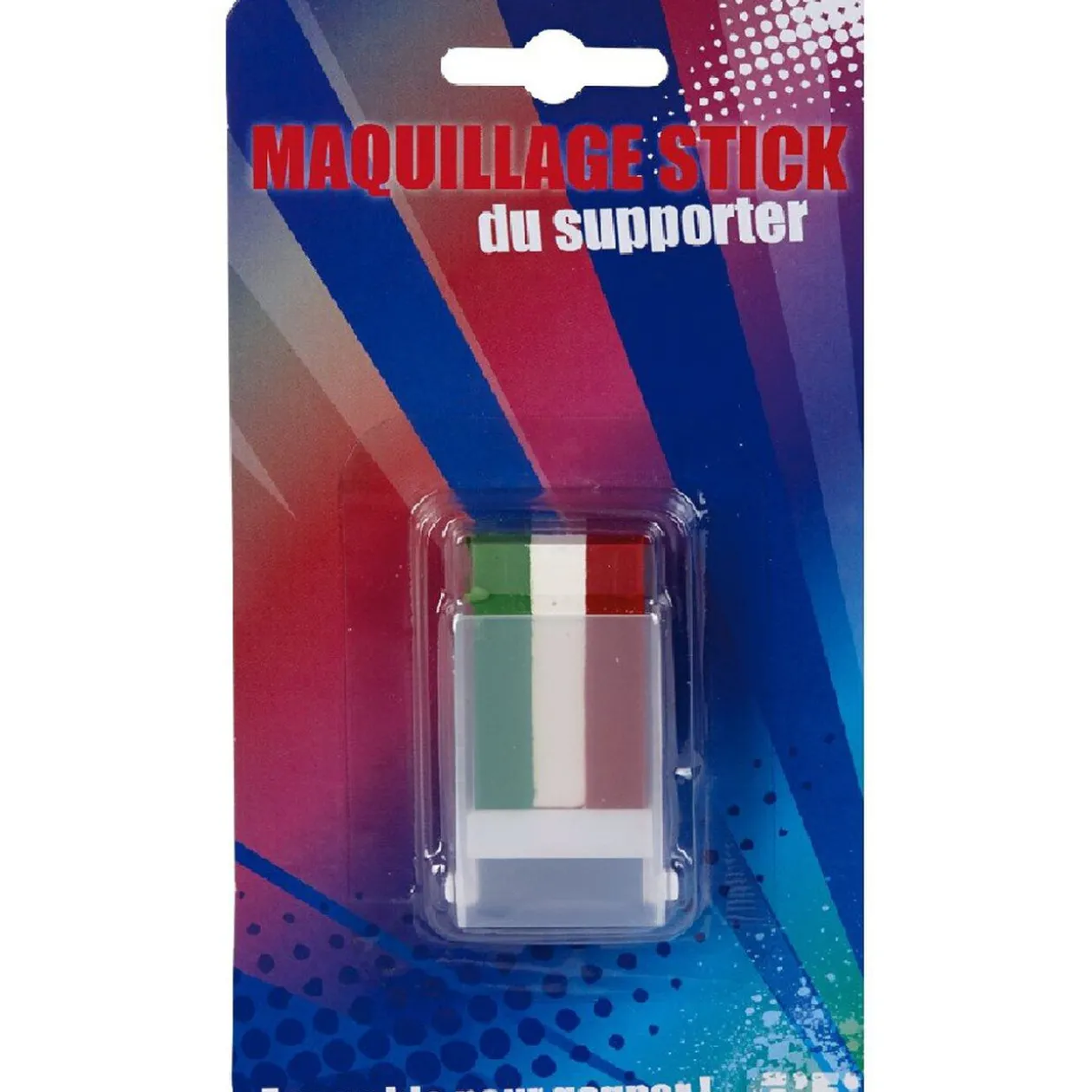 Maquillage stick minéral tricolore supporter Italie