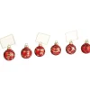 Marque place boule de Noel X6 rouge