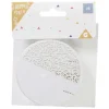 Marque place rond effet dentelle x 6