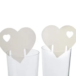 Marque verre coeur ivoire x10