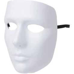Masque adulte blanc plastique
