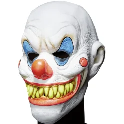 Masque adulte Halloween clown terrifiant latex blanc