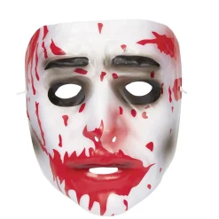 Masque adulte Halloween semi transparent sang dégoulinant