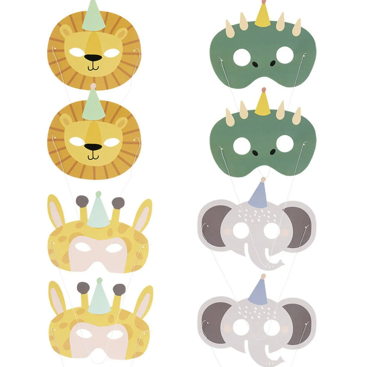 Masque animaux sauvage x8