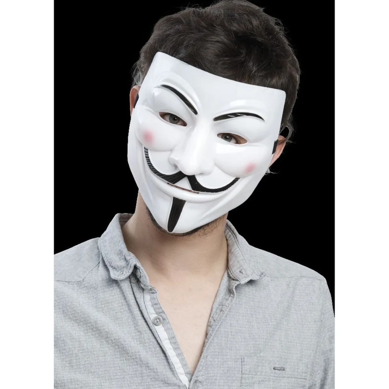 Masque Anonymous blanc