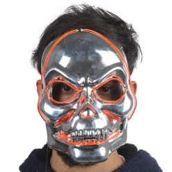 Masque crâne de fer lumineux adulte