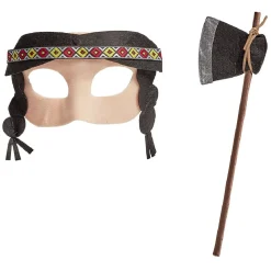 Masque d'indienne avec une hâche pour enfant