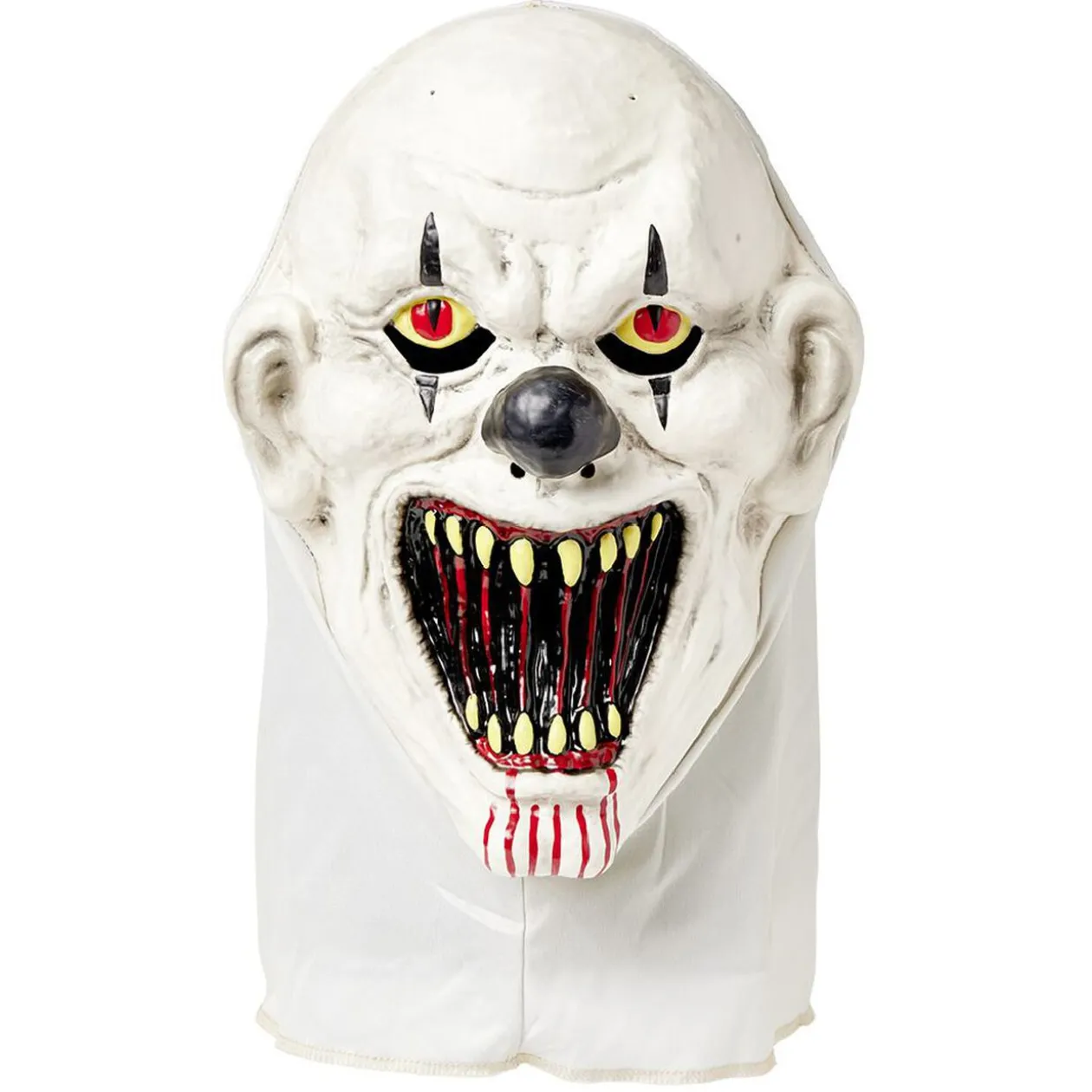 Masque Halloween clown taille adulte noir et blanc