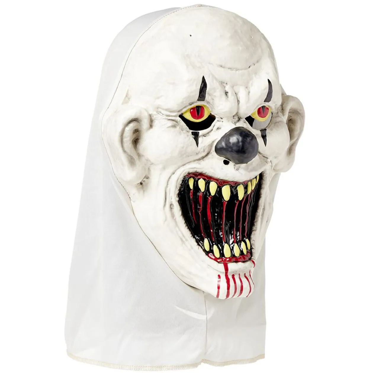 Masque Halloween clown taille adulte noir et blanc