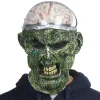 Masque monstre vert cervelle lumineuse adulte