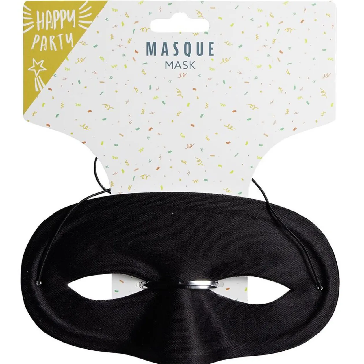Masque plastique noir ou blanc