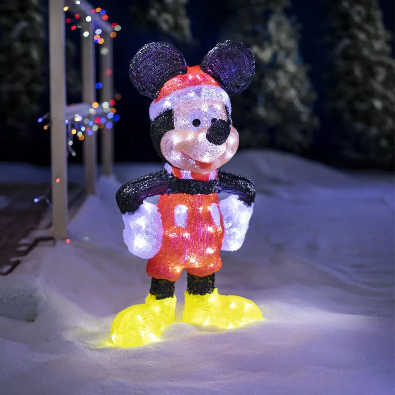 Mickey lumineux XL 100 Led Multicolore clignotant à poser H75 cm