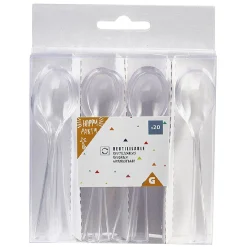 Mini cuillère plastique réutilisable x20