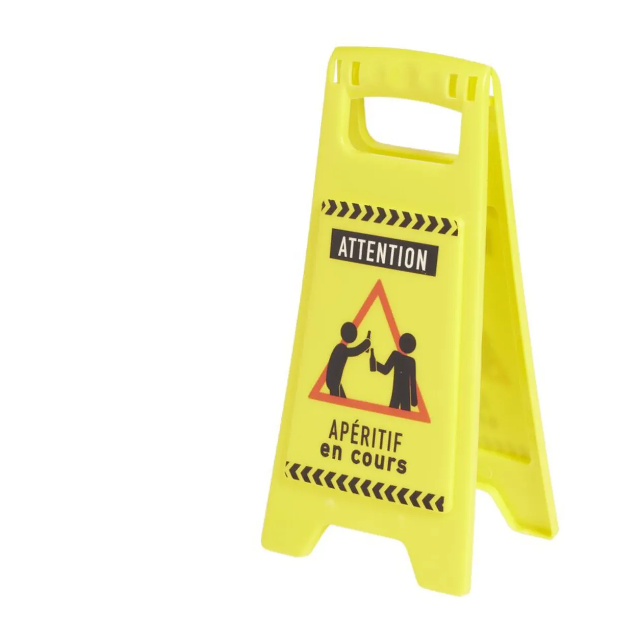 Mini panneau "Attention apéritif en cours" H24,5cm