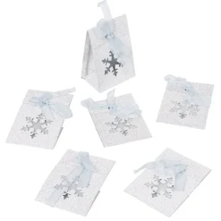 Mini pochette cadeau argenté x6