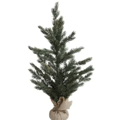 Mini sapin de Noël artificiel vert pailleté doré