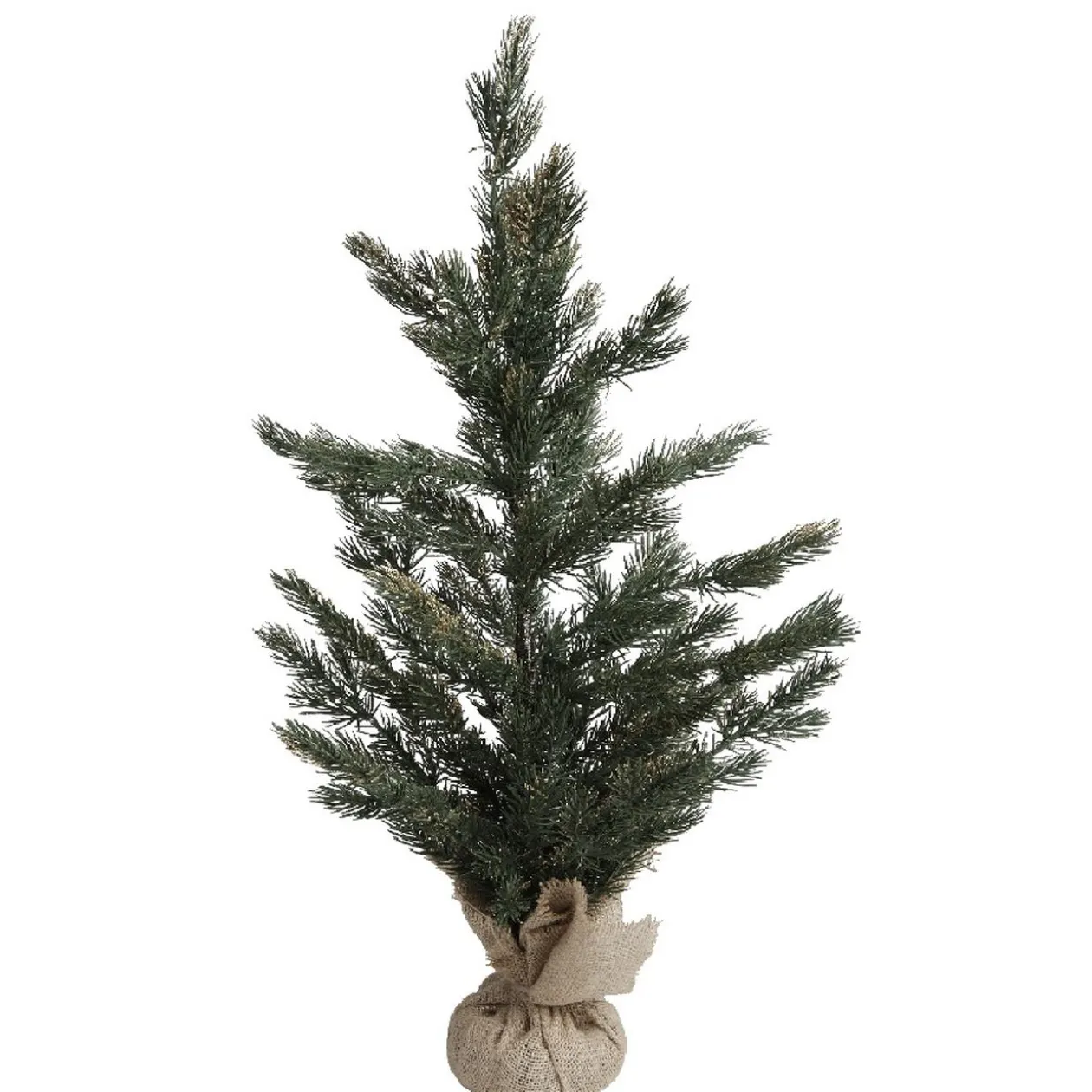 Mini sapin de Noël artificiel vert pailleté doré