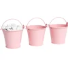 Mini seau rose x3