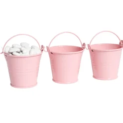 Mini seau rose x3
