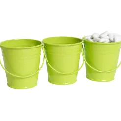 Mini seau vert anis x3