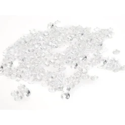 Minis diamants décoratifs blancs transparents