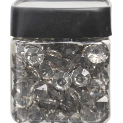 Minis diamants décoratifs argentés transparents