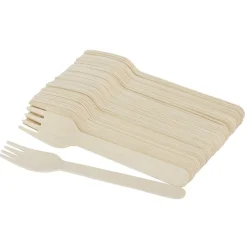 Ménagère bois de bouleau fourchette couteau cuillère x150