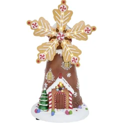 Moulin à vent lumineux musical animé 18LED H22cm