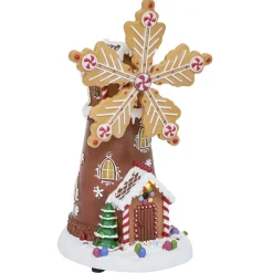 Moulin à vent lumineux musical animé 18LED H22cm