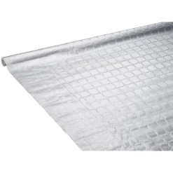 Nappe damassée argentée en papier 6 m