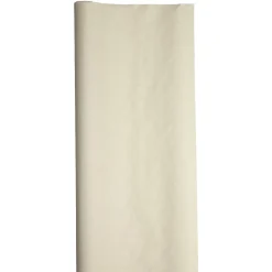Nappe damassée blanc lin en papier 6 m
