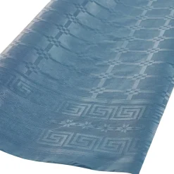 Nappe damassée bleu canard en papier 6 m