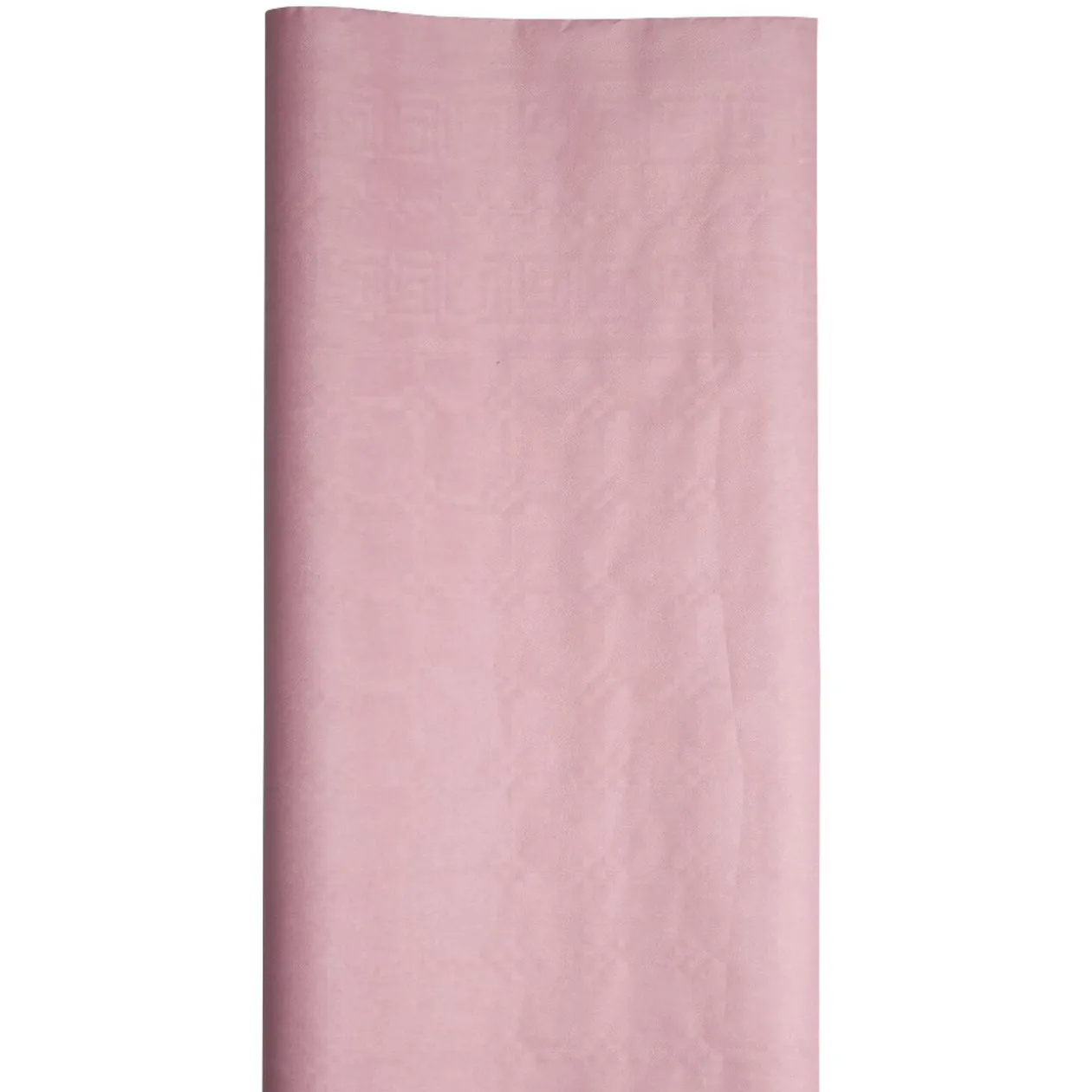 Nappe damassée en papier rose L 6 m