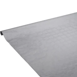 Nappe damassée gris clair en papier 6 m