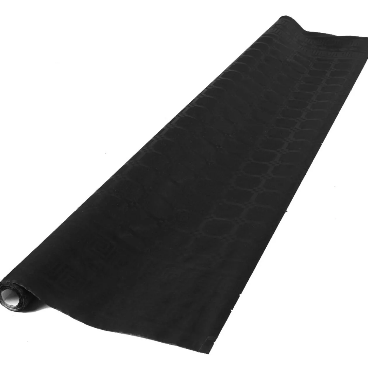 Nappe damassée noire en papier 6 m