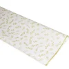 Nappe en papier blanc motif confetti doré 6m