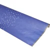Nappe en papier bleu motifs étoiles 6m