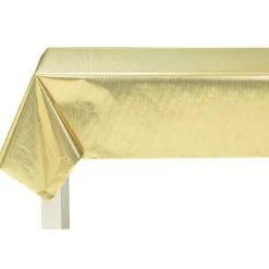 Nappe en papier chromé doré