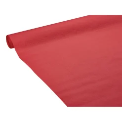 Nappe en papier gaufré uni rouge 25 m