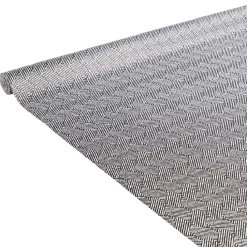 Nappe en papier motif géométrique blanc et noir 1,20x6m