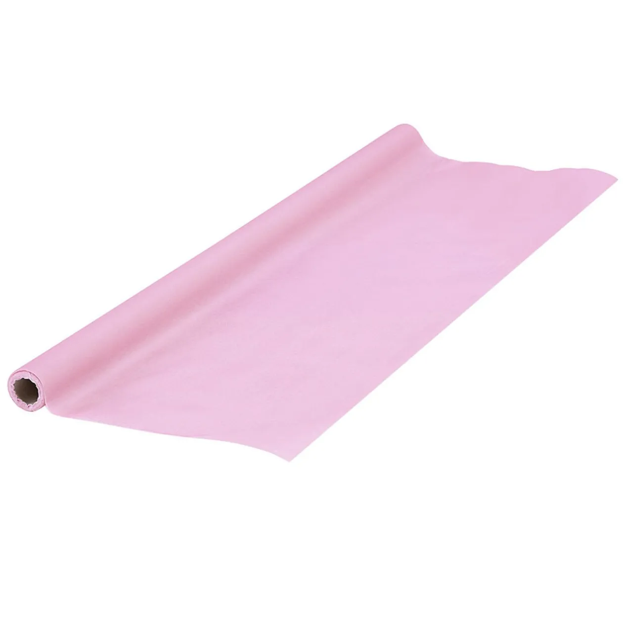 Nappe en papier voie sèche effet tissu rose L 4 m