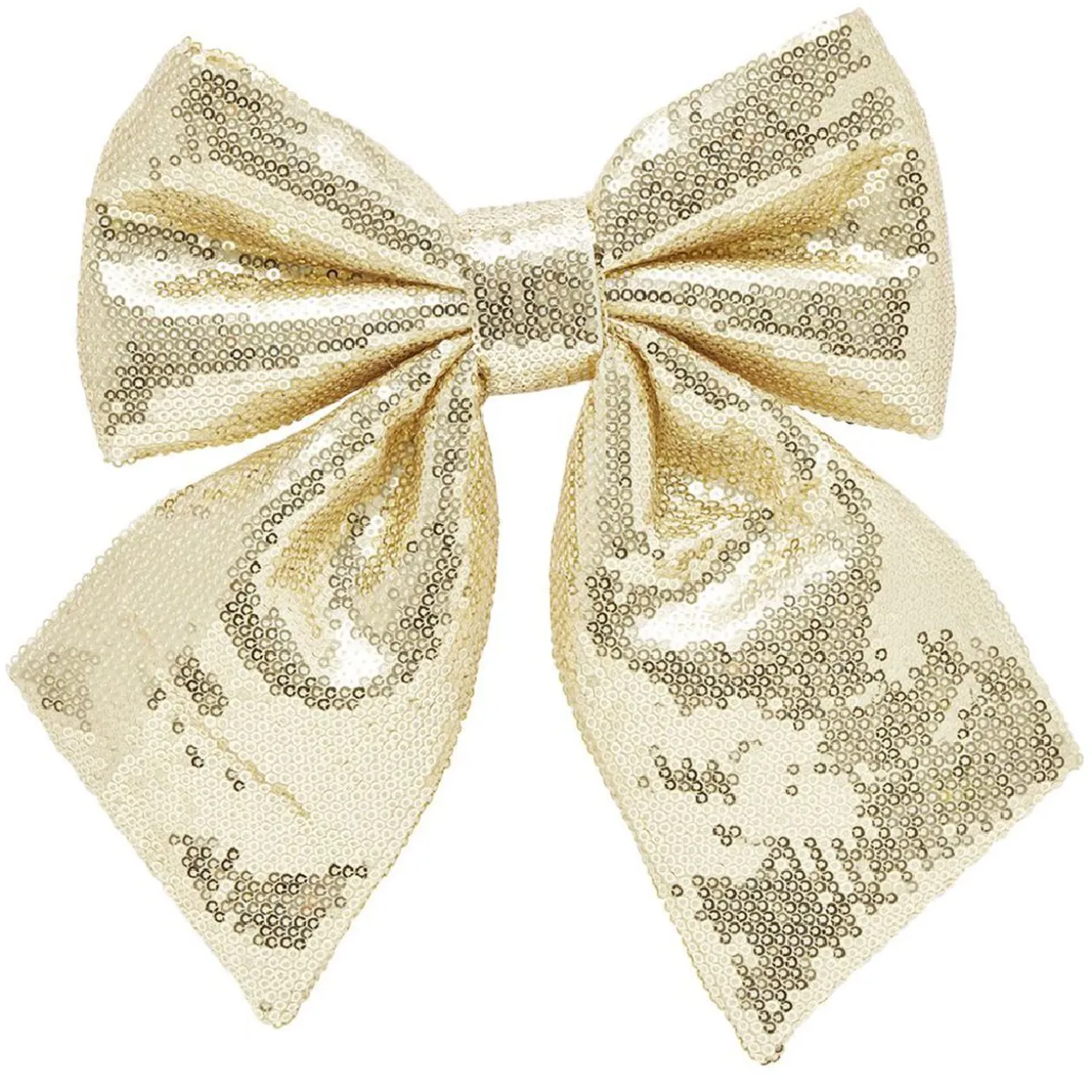 Noeud à suspendre sequin doré 23xH25cm