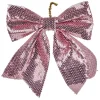 Noeud à suspendre sequin rose ou doré 13x13cm