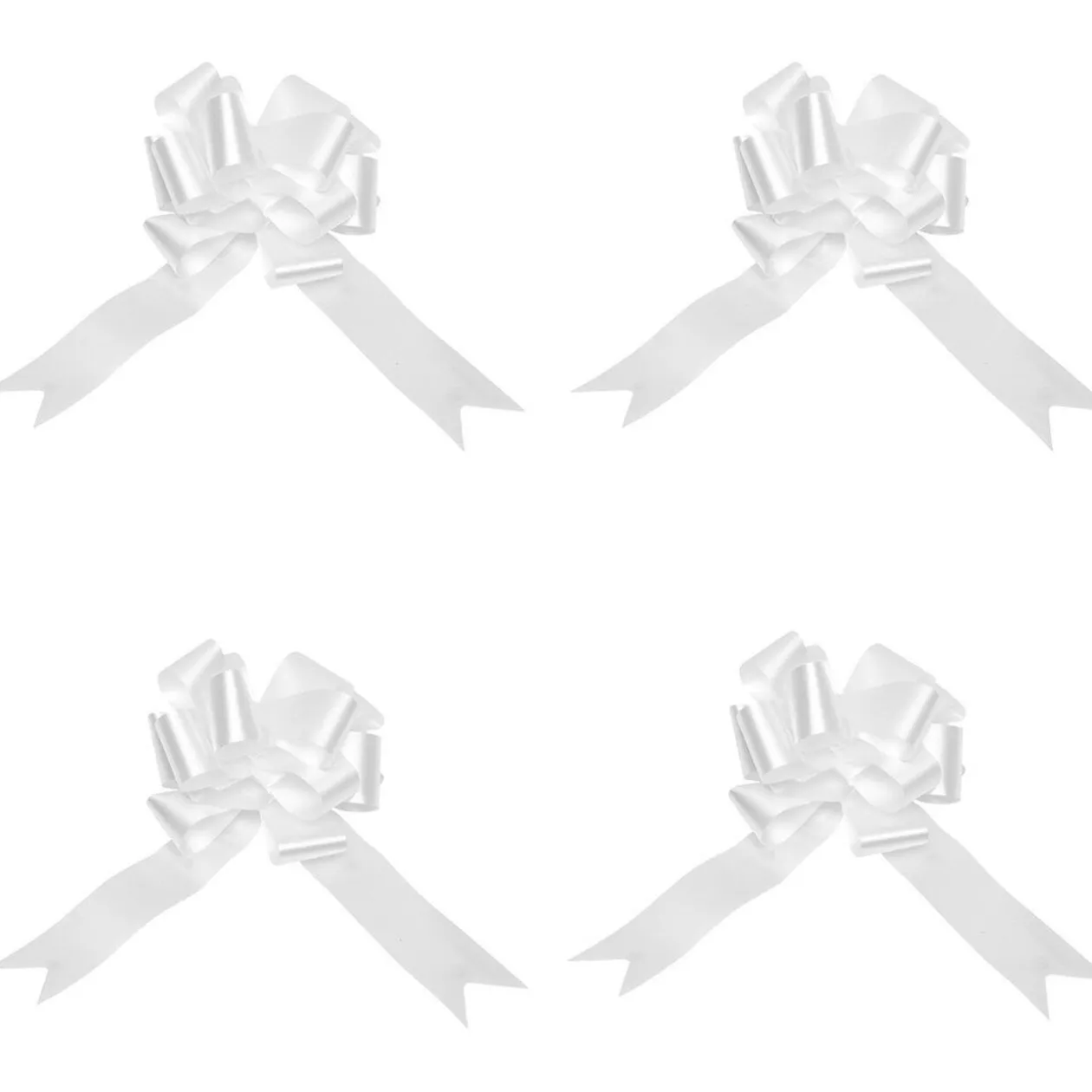 Noeud à tirer blanc x4